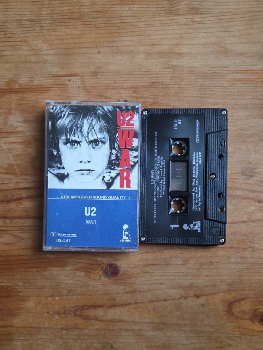 U2 War Cassette Tape Vintage 1983 Island Records ISLC-67 Dolby Audio Album